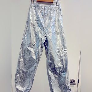 Zara Mic drop metallic cargo jogger